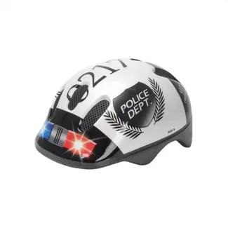M-Wave Kinderhelm - Politieontwerp - Insectennet - Vizier - 52-57 cm - Ventilatiegaten