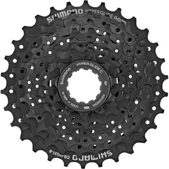 Shimano 8-speed cassette - 11-34 tanden - duurzaam staal - zwart - voor mountainbikes