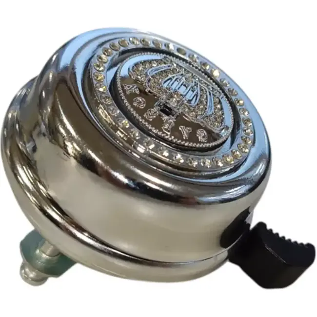 Falkx BlingBling fietsbel - zwart - diamanten design - diameter >30mm