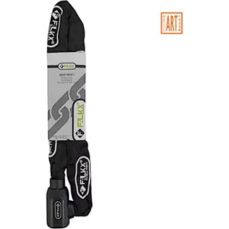 Falkx Kettingslot - 9mm dikte - 900mm lengte - Zwart - Nylon hoes - ART gecertificeerd Falkx Kettingslot - 9mm dikte - 900mm lengte - Zwart - Nylon hoes - ART gecertificeerd