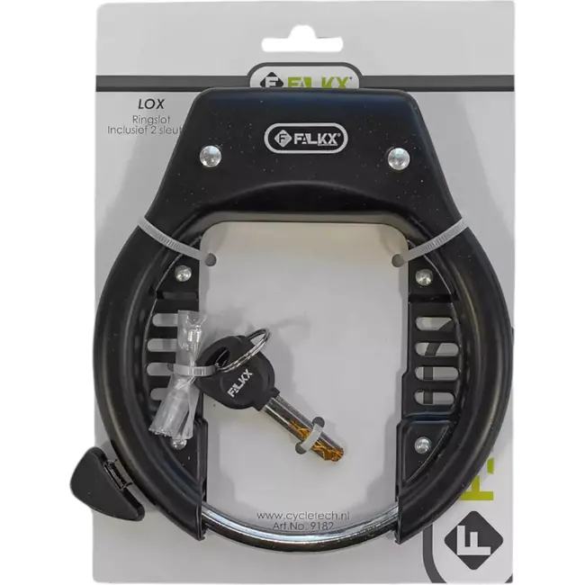 Falkx Ringslot zwart - extra breed - 82mm - spatbordbreedte