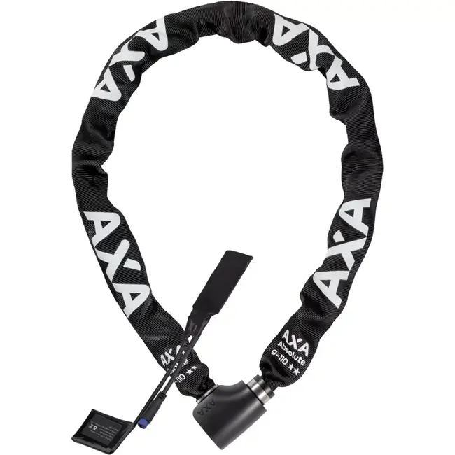 AXA Kettingslot met tracker - 110 cm - 9 mm schakels - ART 2 sterren - Beveiligingsniveau 14