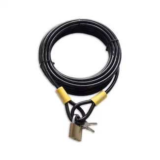 Lynx Slotkabel 10m - Messing slot - Voor fietsen en tuinmeubilair - 10mm dik - Inclusief 2 sleutels