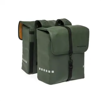 New Looxs Dubbele fietstas - 39L - waterafstotend - reflecterend - groen