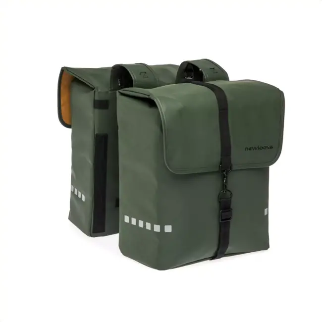 New Looxs Dubbele fietstas - 39L - waterafstotend - reflecterend - groen