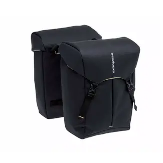 New Looxs Dubbele fietstas - waterafstotend - 40L - zwart - met regenhoes en reflectie New Looxs Dubbele fietstas - waterafstotend - 40L - zwart - met regenhoes en reflectie