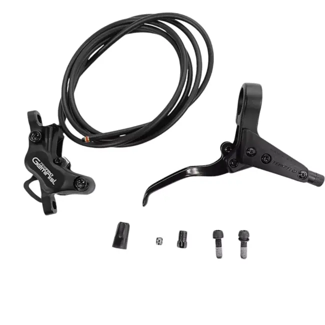 Tektro Schijfrem met 4-zuiger remklauw voor krachtige remprestaties - Geschikt voor MTB en E-bike - 1750mm leidinglengte - Achterzijde