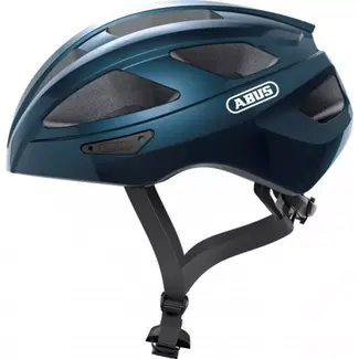 ABUS Helm met optimale ventilatie en LED-licht - Midnight blauw - Maat L (58-62 cm)