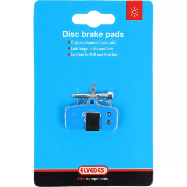 Elvedes Zachte schijfremblokken - Shimano compatibel - Super zacht - Verbeterde remprestaties - Zwart - 1 paar