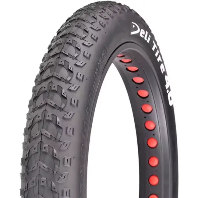 Deli tire Fatbike buitenband - robuust en stabiel - 26x4.00 - zwart - zonder reflectie
