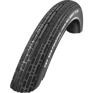 CST Retro fietsband - Urban stijl - Anti-lek - Zwart met reflectie - 28x1.60 - Comfortabel en robuust