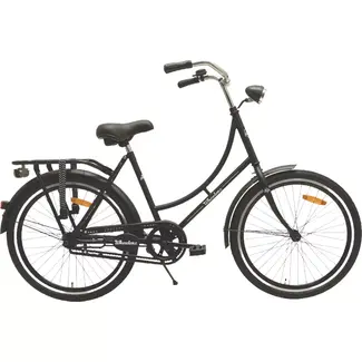 Wheelerz Omafiets 24 inch - Staal - Terugtraprem - Mat Zwart - 43 cm Frame