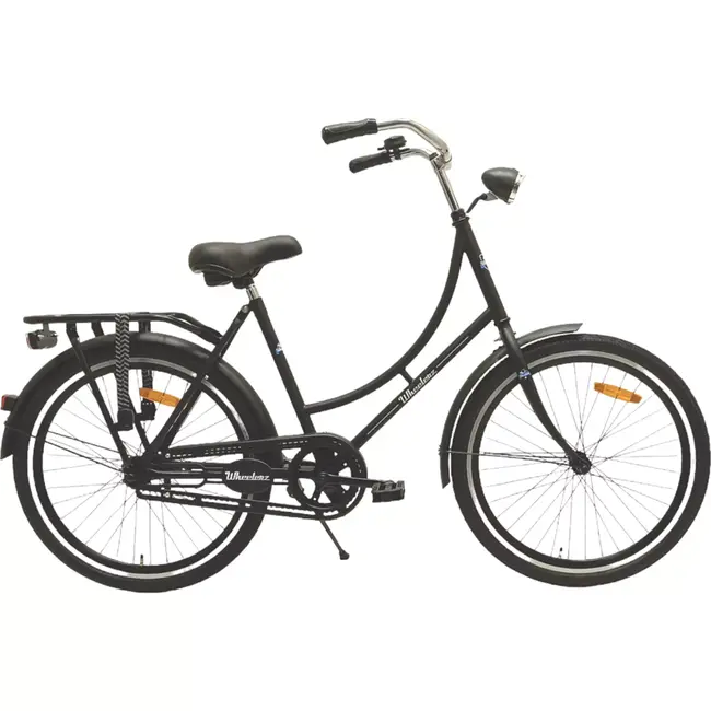 Wheelerz Omafiets 24 inch - Staal - Terugtraprem - Mat Zwart - 43 cm Frame