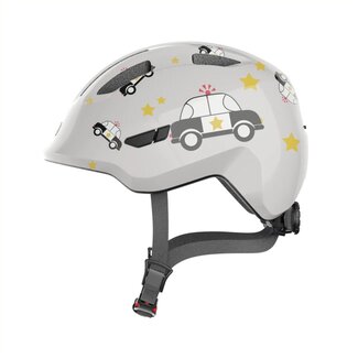 ABUS Smiley 3.0 kinderhelm grijs M 50–55 cm met politieauto’s