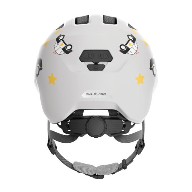 Abus Smiley 3.0 kinderhelm grijs M 50–55 cm met politieauto’s