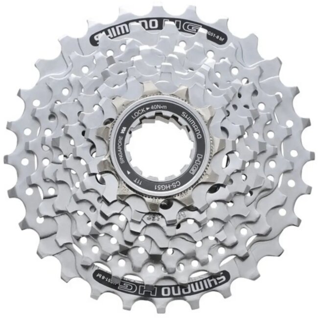 Shimano 8-speed cassette - Hyper Glide - 11-30T - zilver - 285 gram