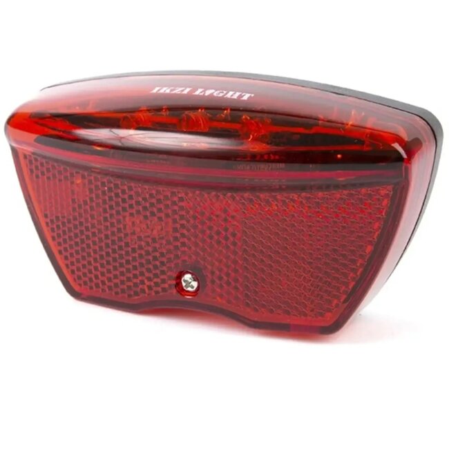 Ikzilight Achterlicht met 5 LED's en reflector - Batterijgevoed - 80mm - Zichtbaar tot 800m