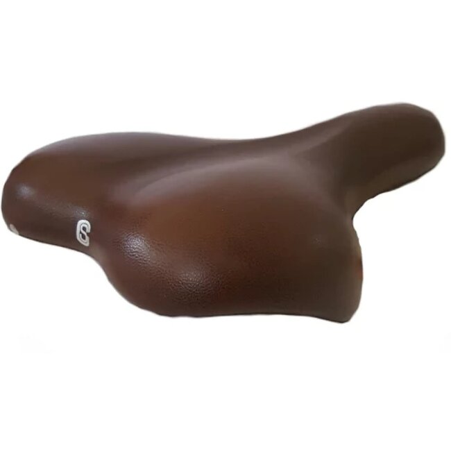 Selle Comfort Comfortabel fietszadel - Bruin gel - Zonder strop - Geschikt voor E-bikes
