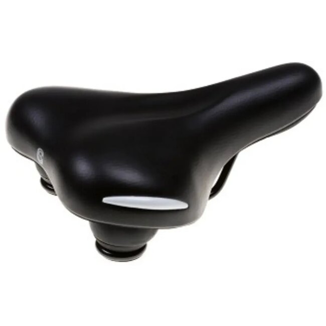 Selle Comfort Comfortabel fietszadel - Gelvulling - Waterdicht - Zwart met witte accenten