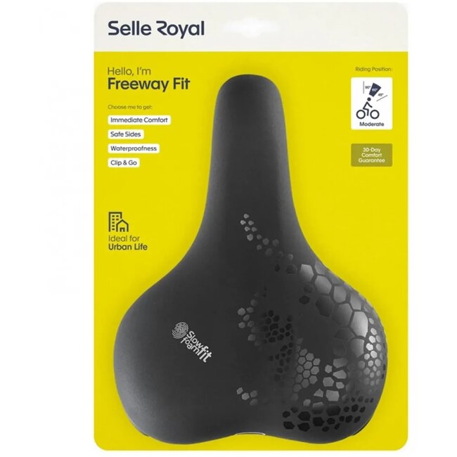 Selle Royal Comfortabel herenfietszadel - Slow Fit Foam - Ergonomisch ontwerp - Zwart
