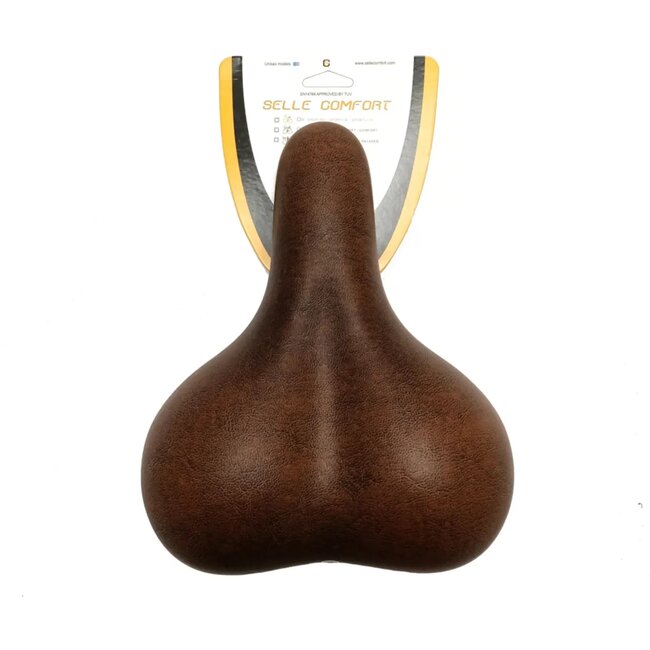 Selle Comfort Comfortabel stadszadel - Klassiek bruin - Zonder strop - Gemakkelijk te installeren