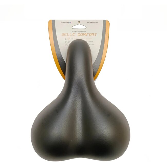 Selle Comfort Comfortabel stadszadel - schokabsorberend - uniseks - zwart
