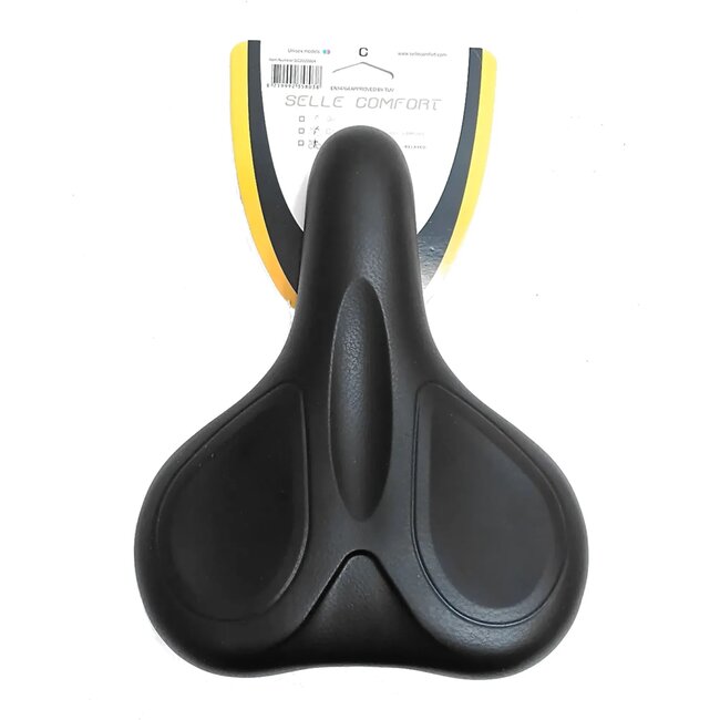 Selle Comfort Comfortabel zadel voor e-bikes - medium - zwart - met handvat - zonder strop