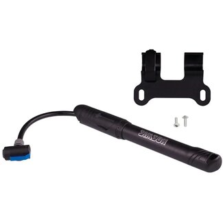 Simson Compacte framepomp - sportief design - geschikt voor alle ventielen - met uittrekbare slang - max 5 bar - inclusief framebevestiging