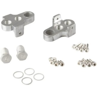 Mirage Crankverkorter aluminium T6 - verstelbaar - zilver - set van 2 - inclusief RVS bouten