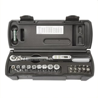 M-Wave Digitale momentsleutel - 3-60 Nm - 20-delig - Inclusief doppenset en bits - Kunststof opbergkoffer