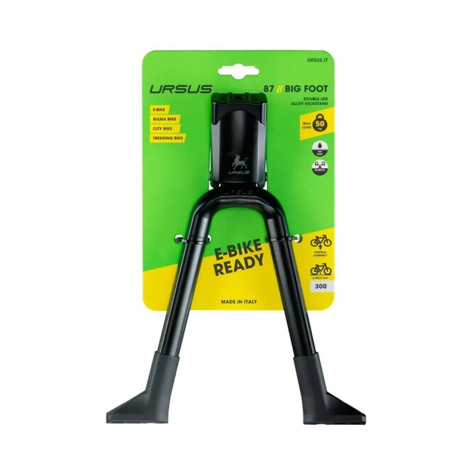 Ursus Dubbele fietsstandaard - 300mm - zwart - geschikt voor 28 inch fietsen - max. 50 kg belasting