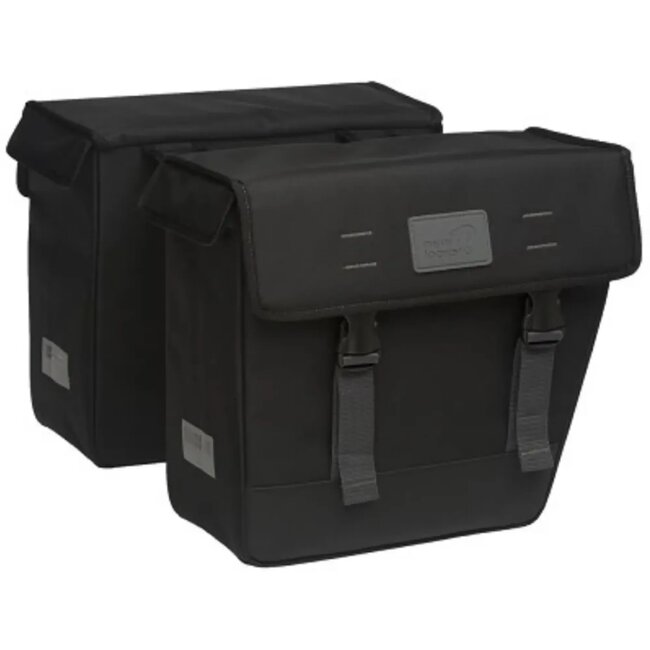 New Looxs Dubbele fietstas - waterafstotend polyester - 33L - zwart - slanke pasvorm