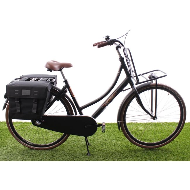 New Looxs Dubbele fietstas - waterafstotend polyester - 33L - zwart - slanke pasvorm