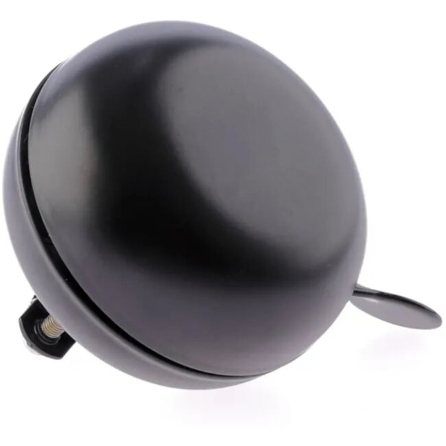 Nietverkeerd Fietsbel ding-dong - 80mm - Merlot zwart - Staal - Luid en duidelijk geluid