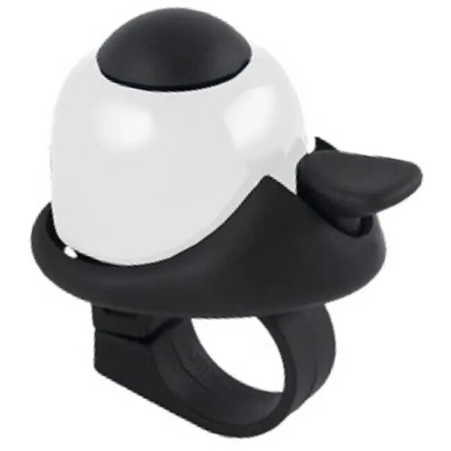 M-Wave Fietsbel met heldere klank - wit - compact ontwerp