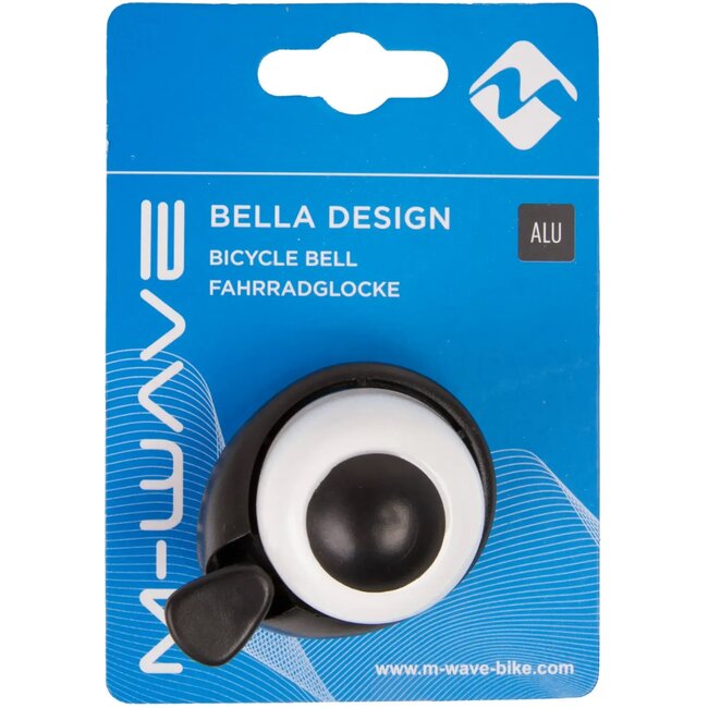 M-Wave Fietsbel met heldere klank - wit - compact ontwerp