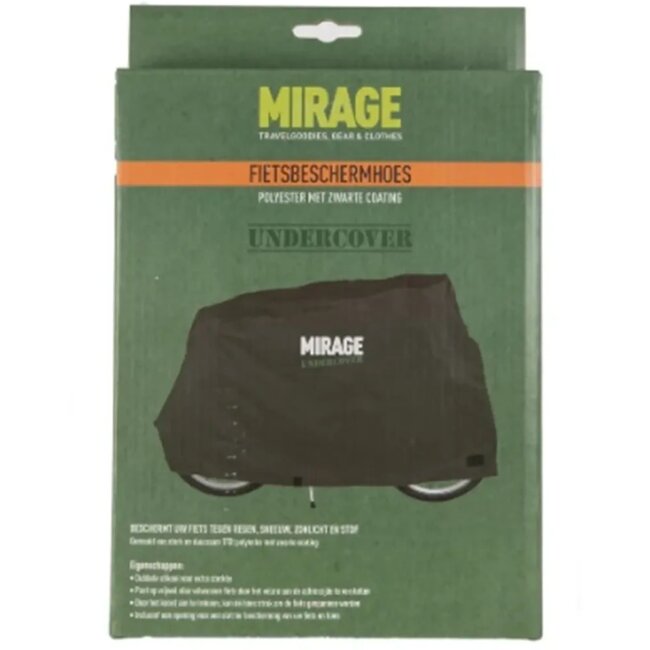 Mirage Fietsbeschermhoes - 170T polyester - Verstelbaar - Zwart - Weerbestendig