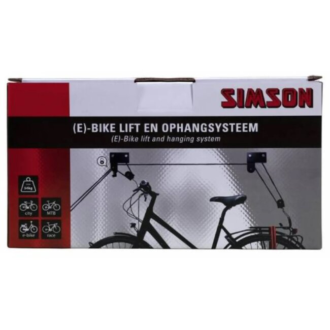 Simson Fietslift ophangsysteem - sterk - tot 54 kg - 3 meter hoogte