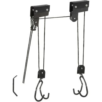 M-Wave Fietslift voor plafond tot 4m - Maximaal 57kg - Zwart - Ruimtebesparend ontwerp