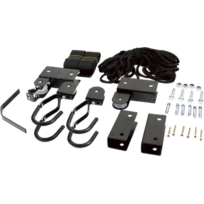 M-Wave Fietslift voor plafond tot 4m - Maximaal 57kg - Zwart - Ruimtebesparend ontwerp