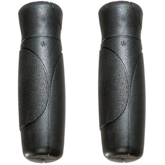 Herrmans Handvatten - Ergonomisch - TPE Materiaal - Zwart - 120 mm - Set van 2