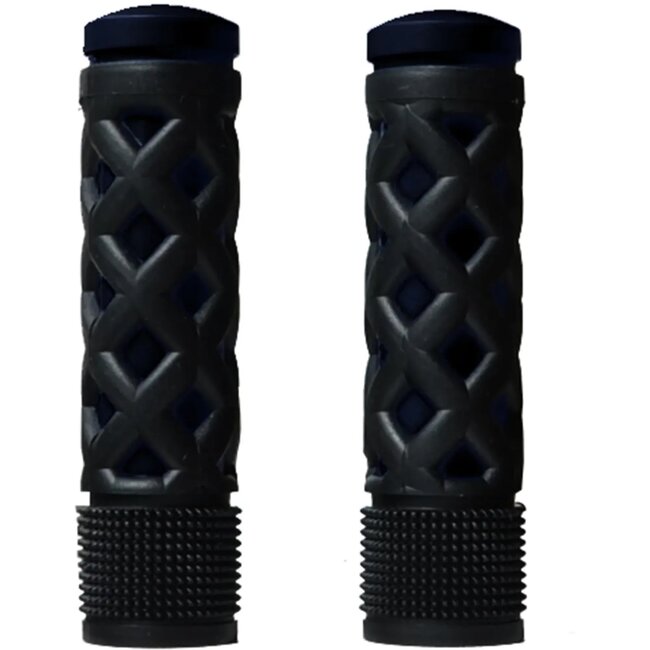 Simson Kinderfiets handvatten - Verstelbaar - Zwart rubber - Ruitmotief - Optimale grip