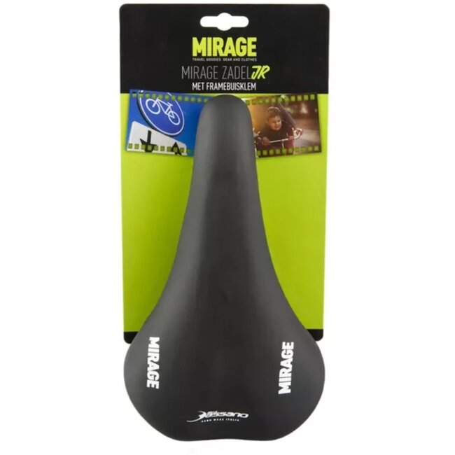 Mirage Kinderzadel met ergonomisch ontwerp en frameklem - Duurzaam plastic en staal