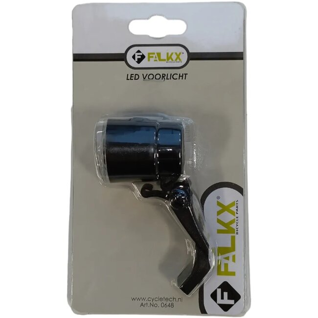 Falkx Kleine LED-koplamp - Compact - Superhelder - Inclusief Beugel en Batterijen - Zwart