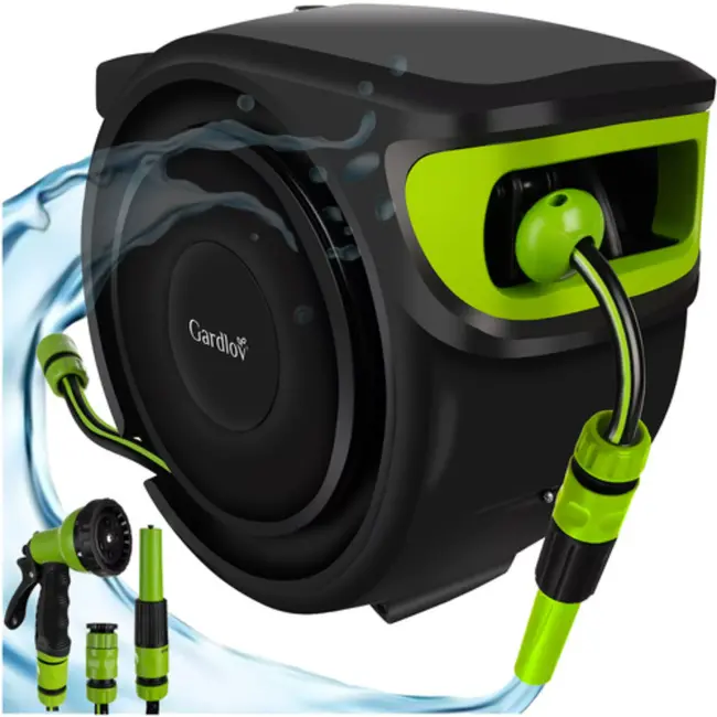 Gardlov Tuinslanghouder 25 meter Slang met 7-in-1 Sproeipistool