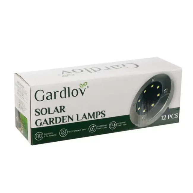 Gardlov Solar Tuinlampen LED set – 12 stuks - IP65 - met sensor