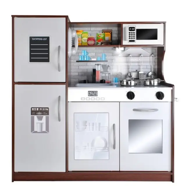 Kruzzel Houten Kinderkeuken - Licht en Geluid – Inclusief Accessoires