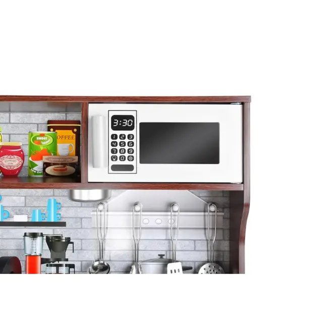 Kruzzel Houten Kinderkeuken - Licht en Geluid – Inclusief Accessoires