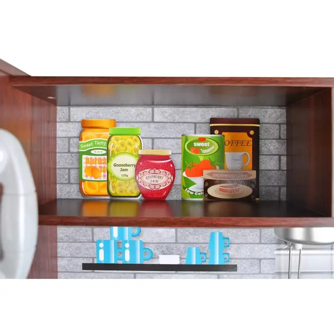 Kruzzel Houten Kinderkeuken - Licht en Geluid – Inclusief Accessoires