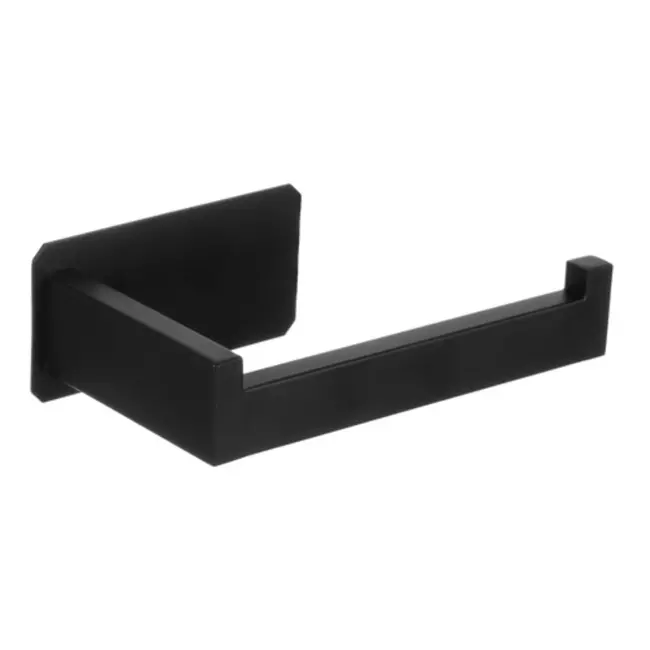 Ruhhy Zwarte Toiletrolhouder Loft Stijl – Boorvrij en Vochtbestendig